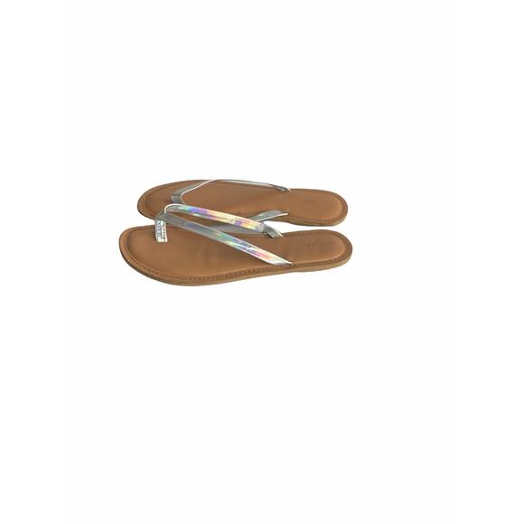 Cat & Jack Girls Metallic Thong Flip Flop Sandals - Picture 4 of 6